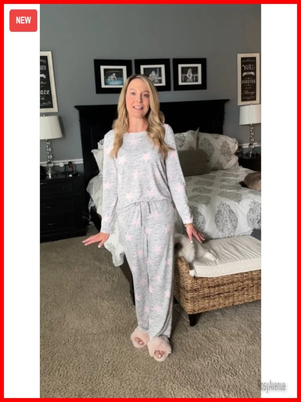 Women's Pajama Set Long Sleeve Lounge Sleepwear Soft 2 Piece with Pockets